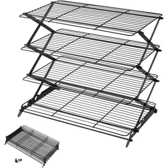 Geesta 2/3/4-Tier Upgraded Collapsible Cooling Rack with Adjustable 3 Setting - Picture 1 of 7